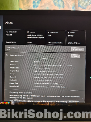 Lenovo IdeaPad slim 3 ryzen 5 5500u